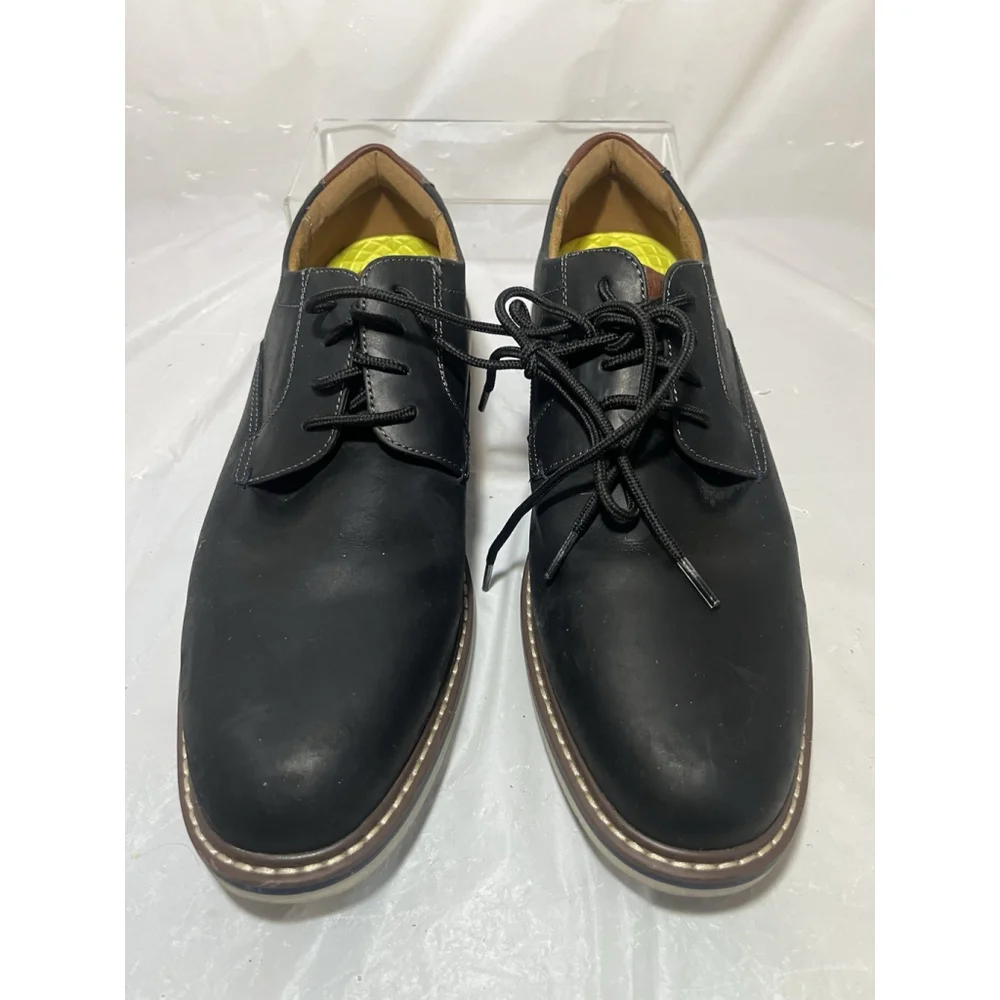 Size 9 W Florsheim Norwalk Plain Toe Oxford Black